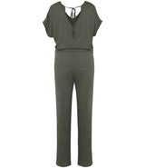 Spasso Ladies Short Sleeve Linen Knit Jumpsuit SP5004