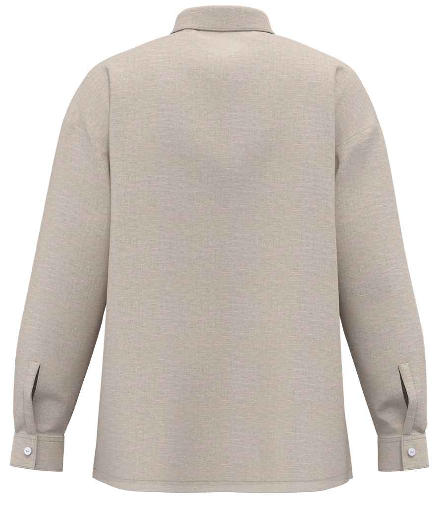 Spasso Ladies Long Sleeve Oversized Linen Shirt SP501