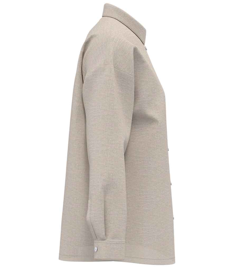 Spasso Ladies Long Sleeve Oversized Linen Shirt SP501