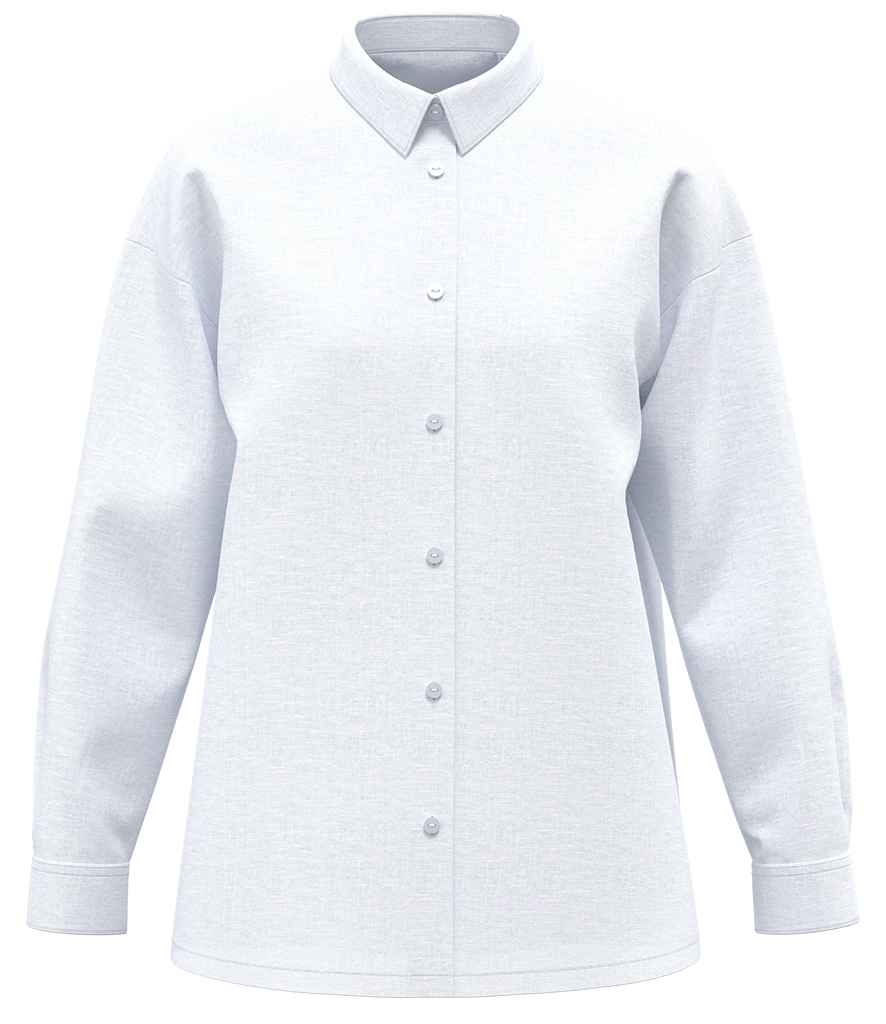 Spasso Ladies Long Sleeve Oversized Linen Shirt SP501