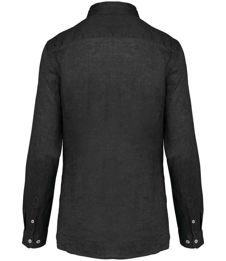 Spasso Ladies Long Sleeve Linen Shirt SP505