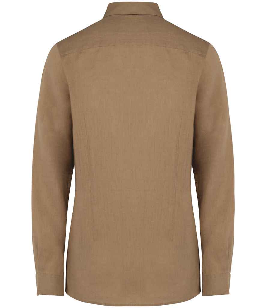 Spasso Ladies Long Sleeve Linen Shirt SP505