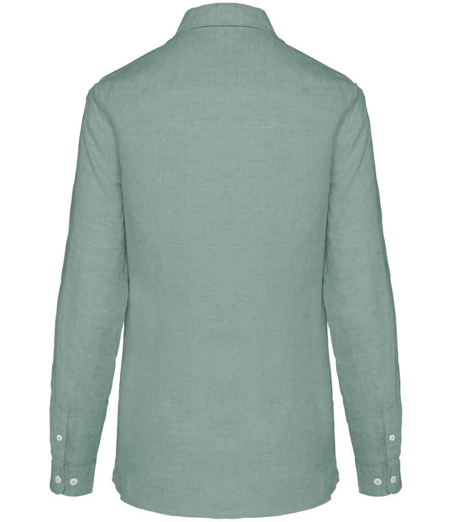 Spasso Ladies Long Sleeve Linen Shirt SP505