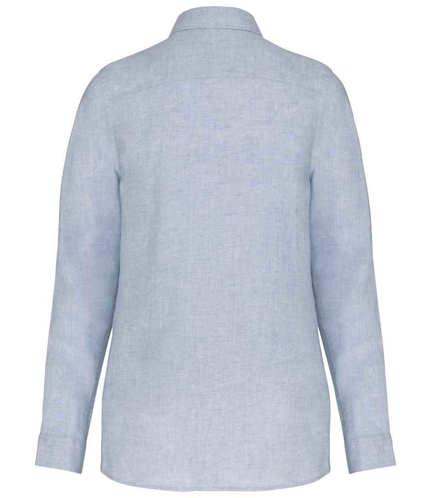 Spasso Ladies Long Sleeve Linen Shirt SP505