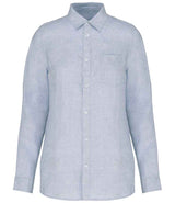 Spasso Ladies Long Sleeve Linen Shirt SP505