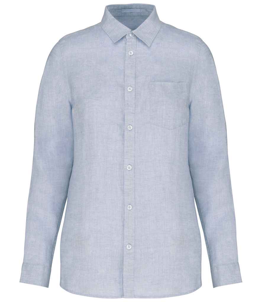 Spasso Ladies Long Sleeve Linen Shirt SP505