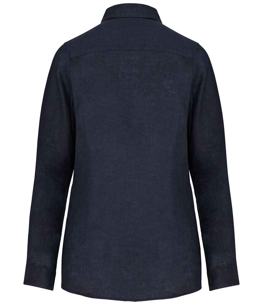 Spasso Ladies Long Sleeve Linen Shirt SP505