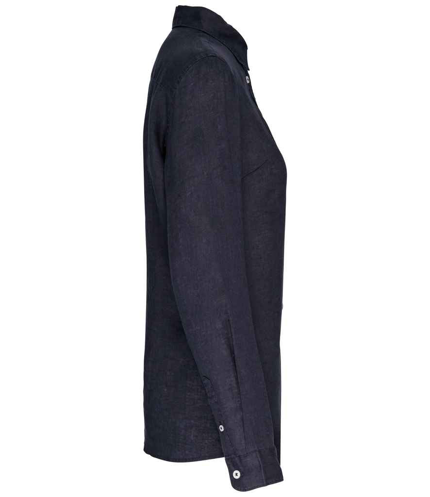 Spasso Ladies Long Sleeve Linen Shirt SP505