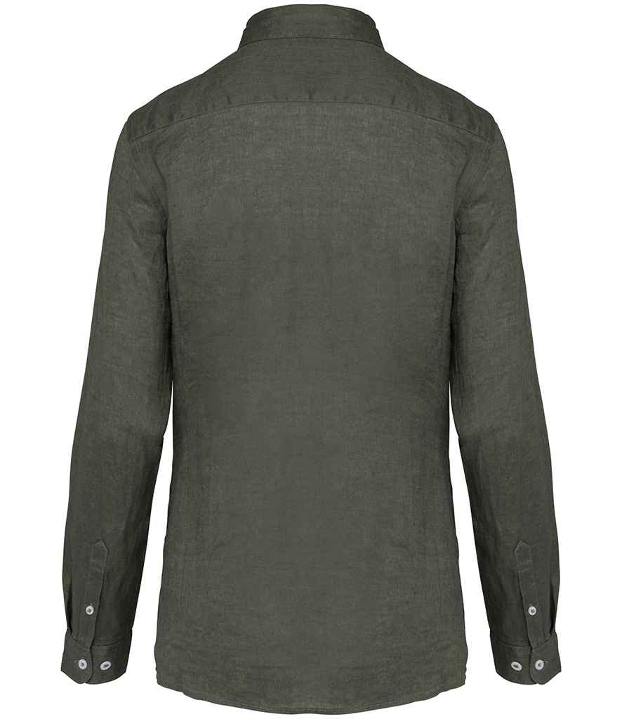 Spasso Ladies Long Sleeve Linen Shirt SP505