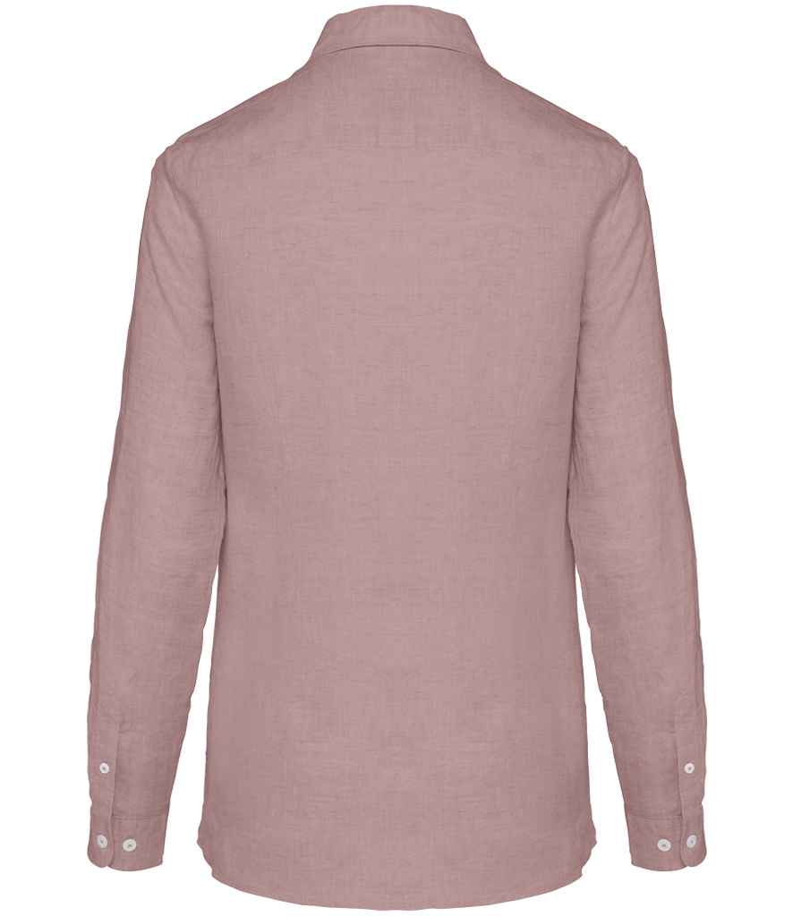 Spasso Ladies Long Sleeve Linen Shirt SP505