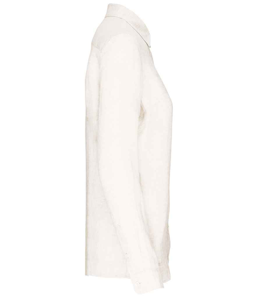 Spasso Ladies Long Sleeve Linen Shirt SP505