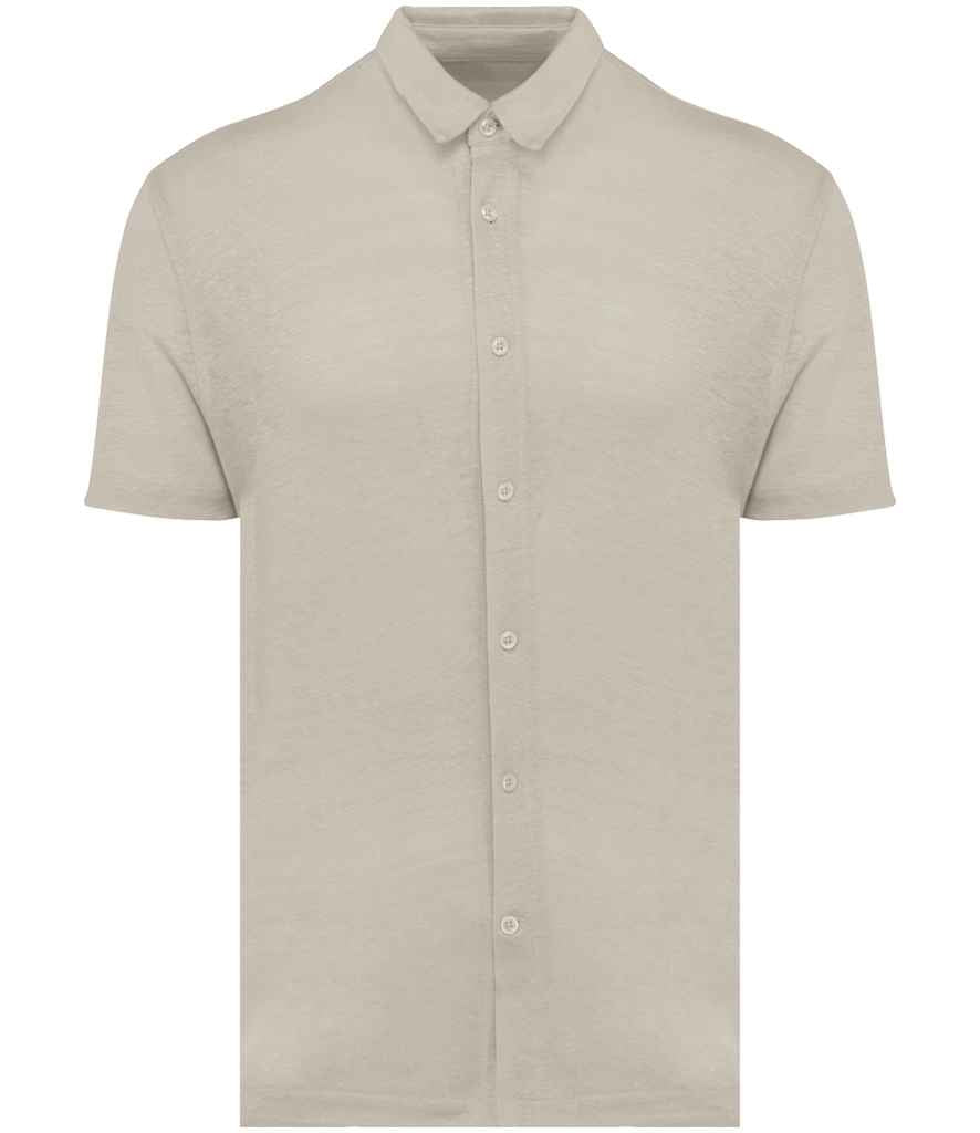 Spasso Short Sleeve Linen Shirt SP517 - Linen Sand