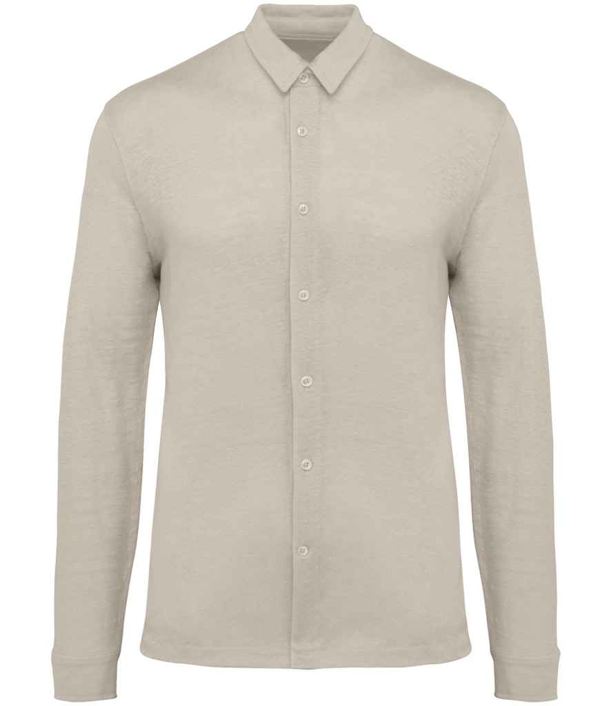 Spasso Long Sleeve Linen Shirt SP518 - Linen Sand