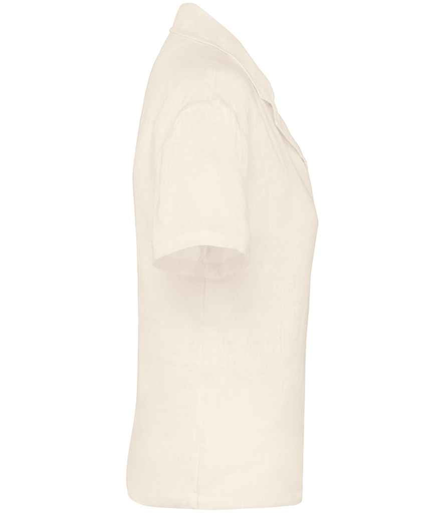 Spasso Ladies Short Sleeve Linen Bowling Collar Shirt SP523