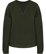 Spasso Ladies Linen Blouse SP524 - Organic Khaki