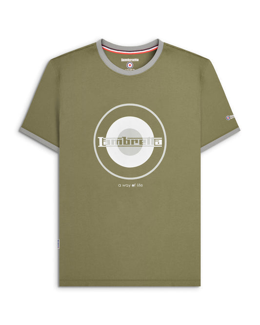 Lambretta Target Print Ringer Tee SS1214