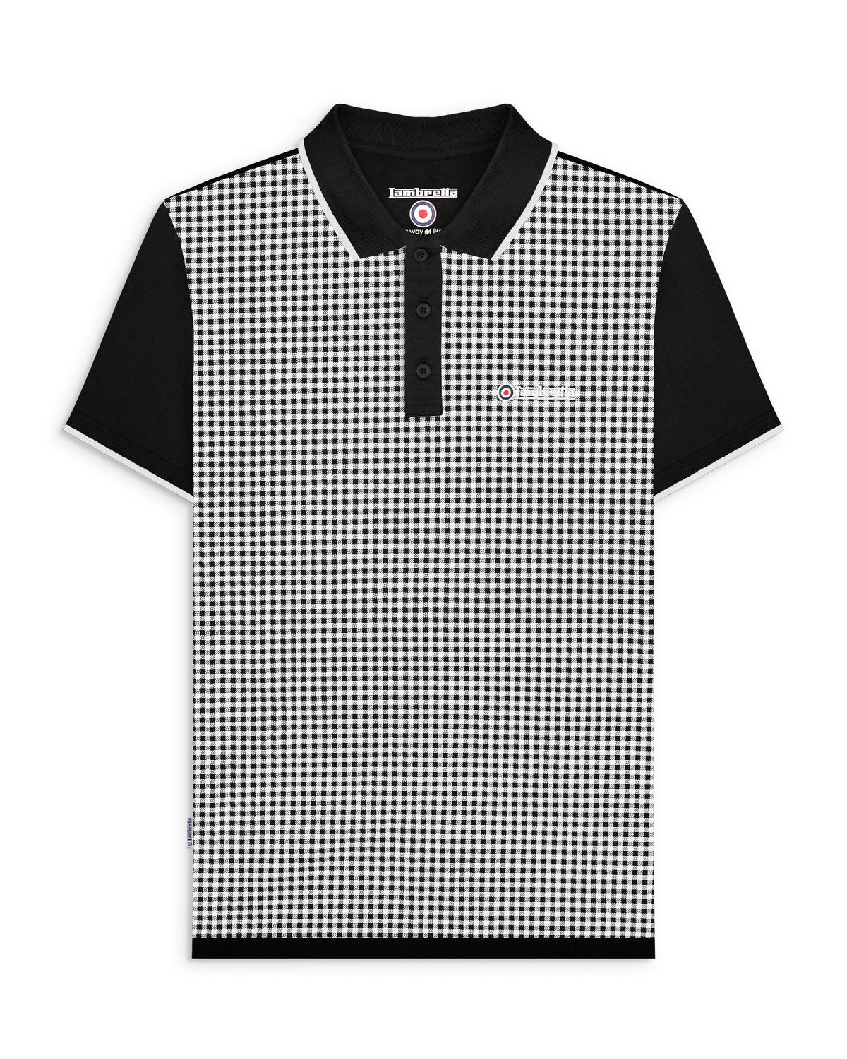 Lambretta Gingham AOP Polo SS1500