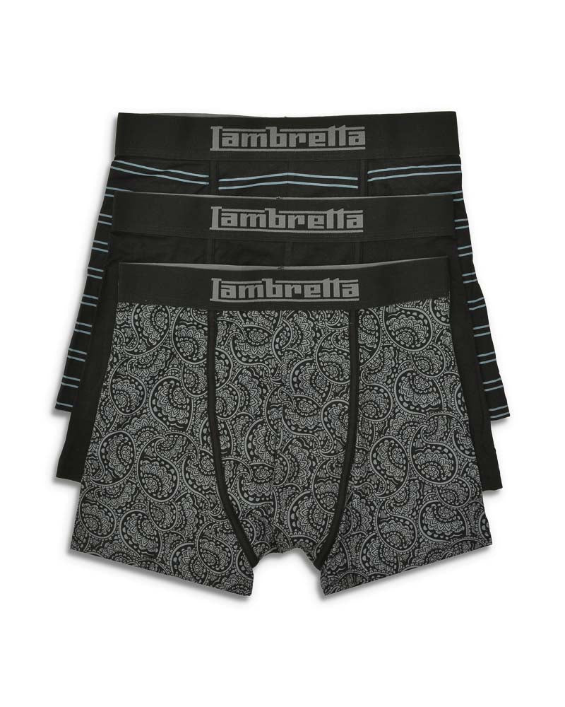 Lambretta 3 Pack Paisley Boxer SS1549