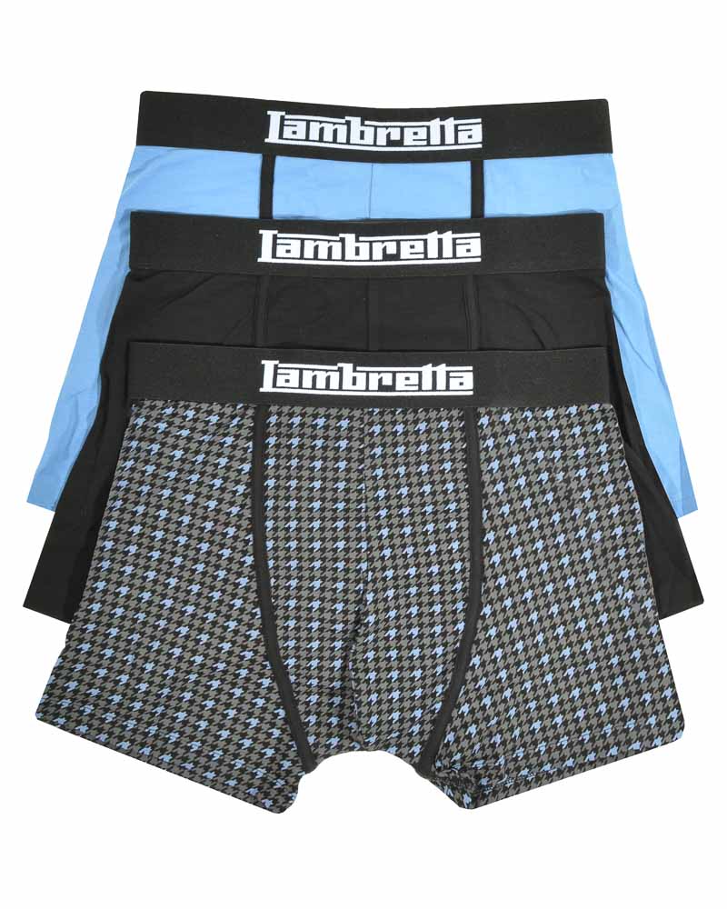 Lambretta 3 Pack Houndstooth Boxer SS4053