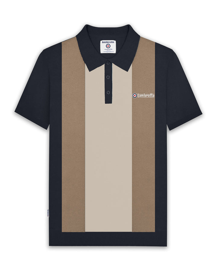 Lambretta Vertical Stripe knit Polo SS6027