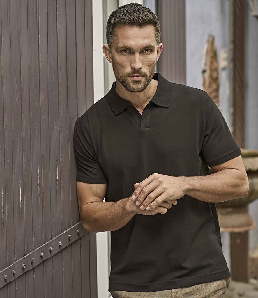 Tee Jays Luxury Stretch V Neck Polo Shirt T1404