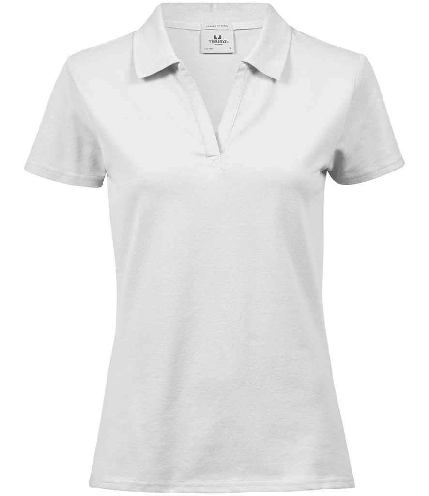 Tee Jays Ladies Luxury Stretch V Neck Polo Shirt T1409