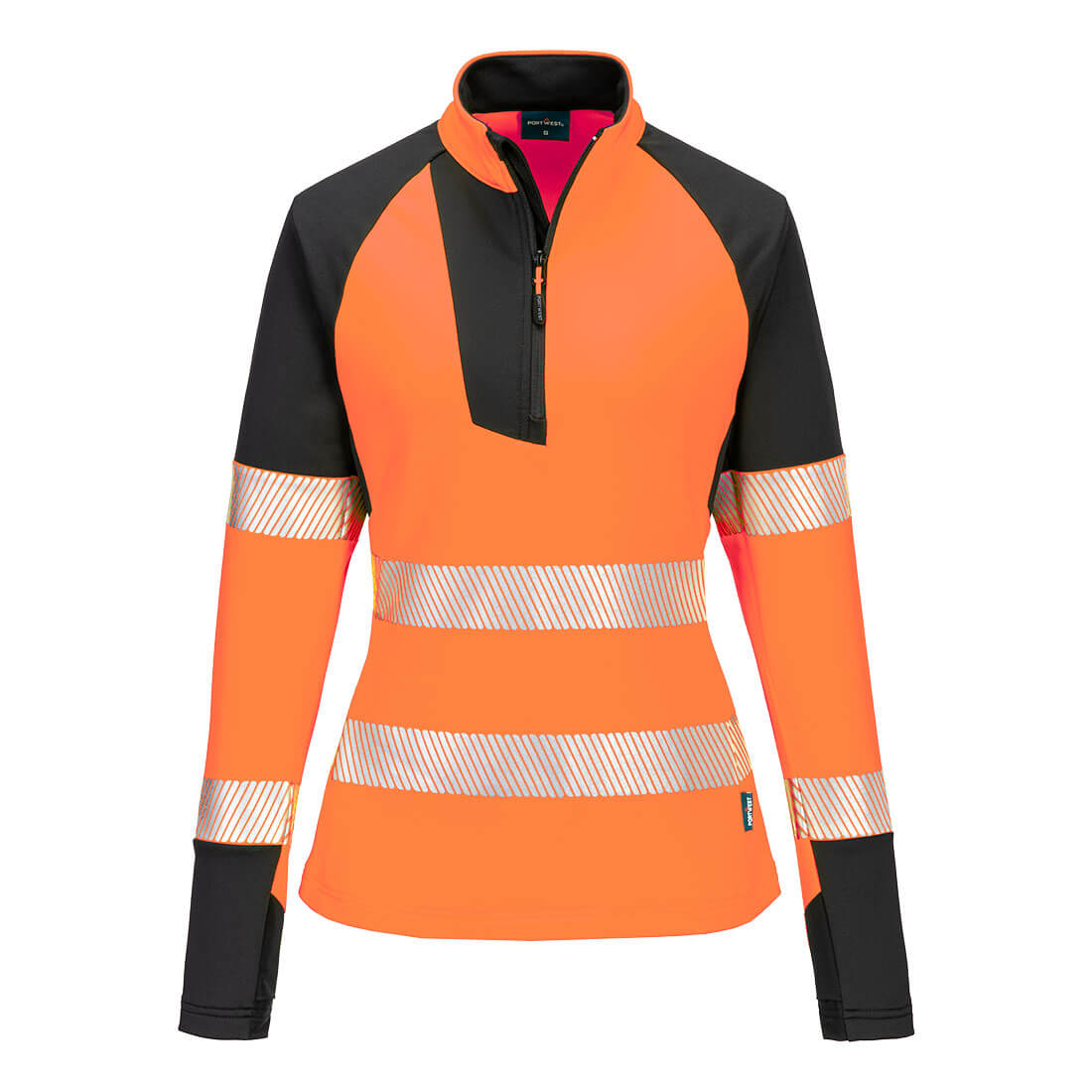 Portwest PW3 Hi-Vis Women's 1/4 Zip Sweatshirt T173