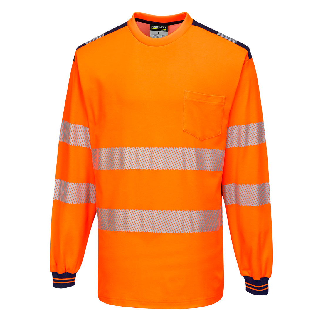 Portwest PW3 Hi-Vis Cotton Comfort T-Shirt L/S T185