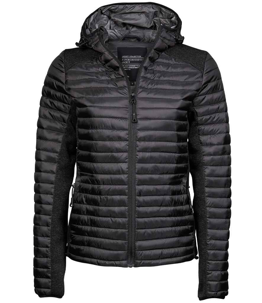 Tee Jays Ladies Crossover Hooded Padded Outdoor Jacket T9611