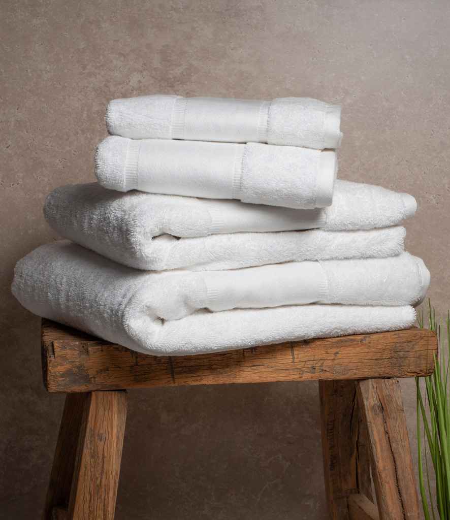 Towel City Organic Printable Border Guest Towel TC505