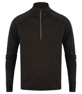 Tombo Long Sleeve Zip Neck Performance Top TL562 - front view