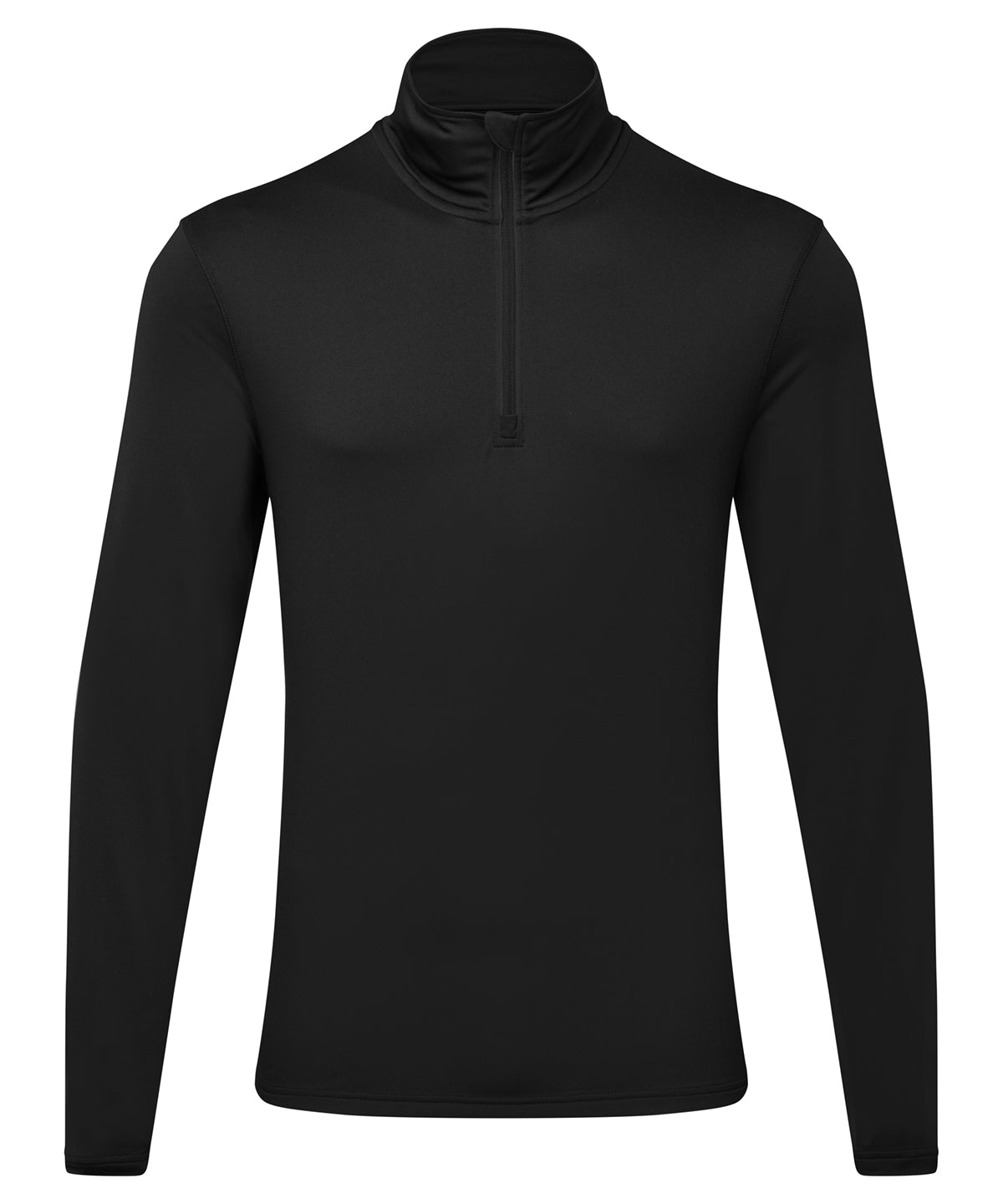 TriDri Men's TriDri recycled long sleeve brushed back ¼ zip TR111 - front view