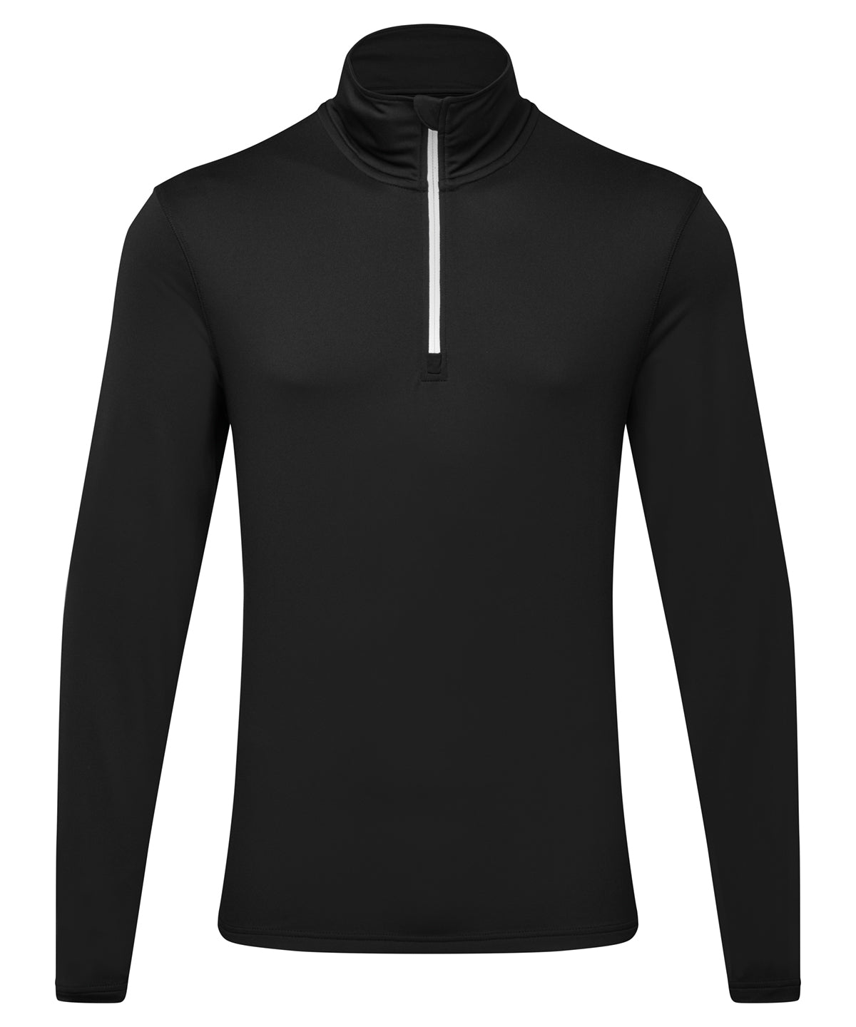 TriDri Men's TriDri recycled long sleeve brushed back ¼ zip TR111 - front view