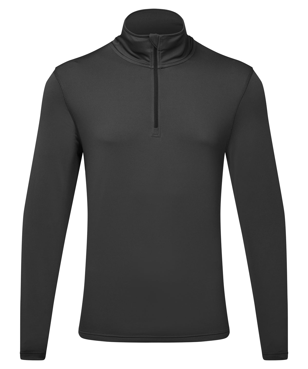 TriDri Men's TriDri recycled long sleeve brushed back ¼ zip TR111 - front view