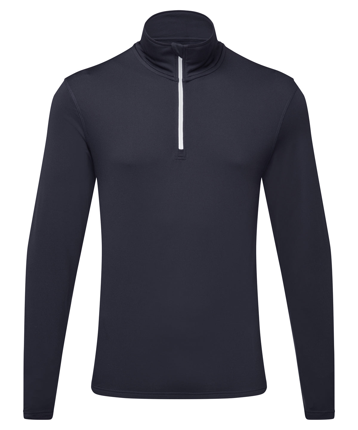 TriDri Men's TriDri recycled long sleeve brushed back ¼ zip TR111 - front view