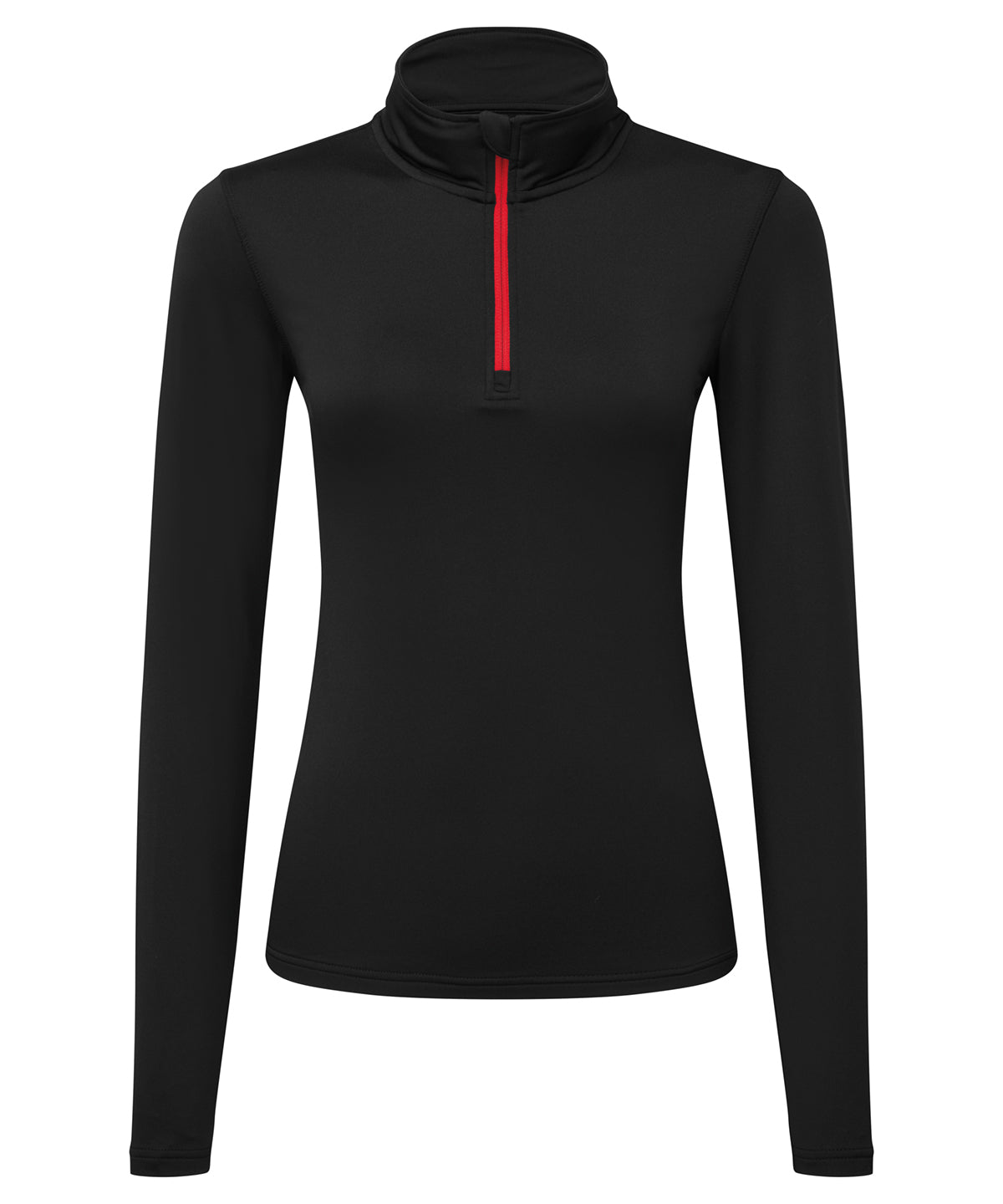 TriDri Women's TriDri recycled long sleeve brushed back ¼ zip TR121 - front view