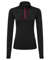 TriDri Women's TriDri recycled long sleeve brushed back ¼ zip TR121 - front view