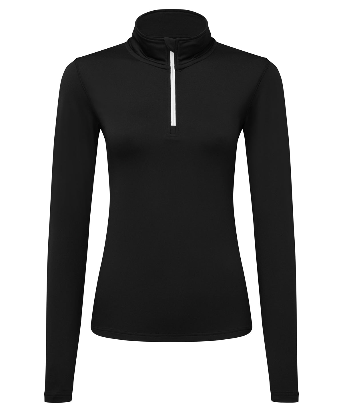 TriDri Women's TriDri recycled long sleeve brushed back ¼ zip TR121 - front view