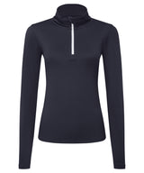 TriDri Women's TriDri recycled long sleeve brushed back ¼ zip TR121 - front view