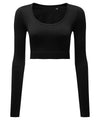 TriDri Women's TriDri ribbed seamless 3D fit" crop top" TR224 - front view