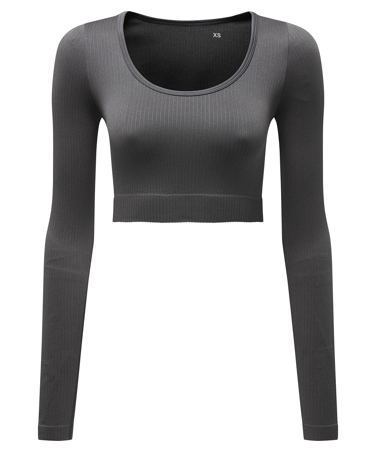 TriDri Women's TriDri ribbed seamless 3D fit" crop top" TR224 - front view