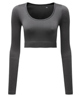 TriDri Women's TriDri ribbed seamless 3D fit" crop top" TR224 - front view