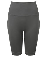 TriDri Women's TriDri ribbed seamless 3D fit" cycle shorts" TR225 - front view
