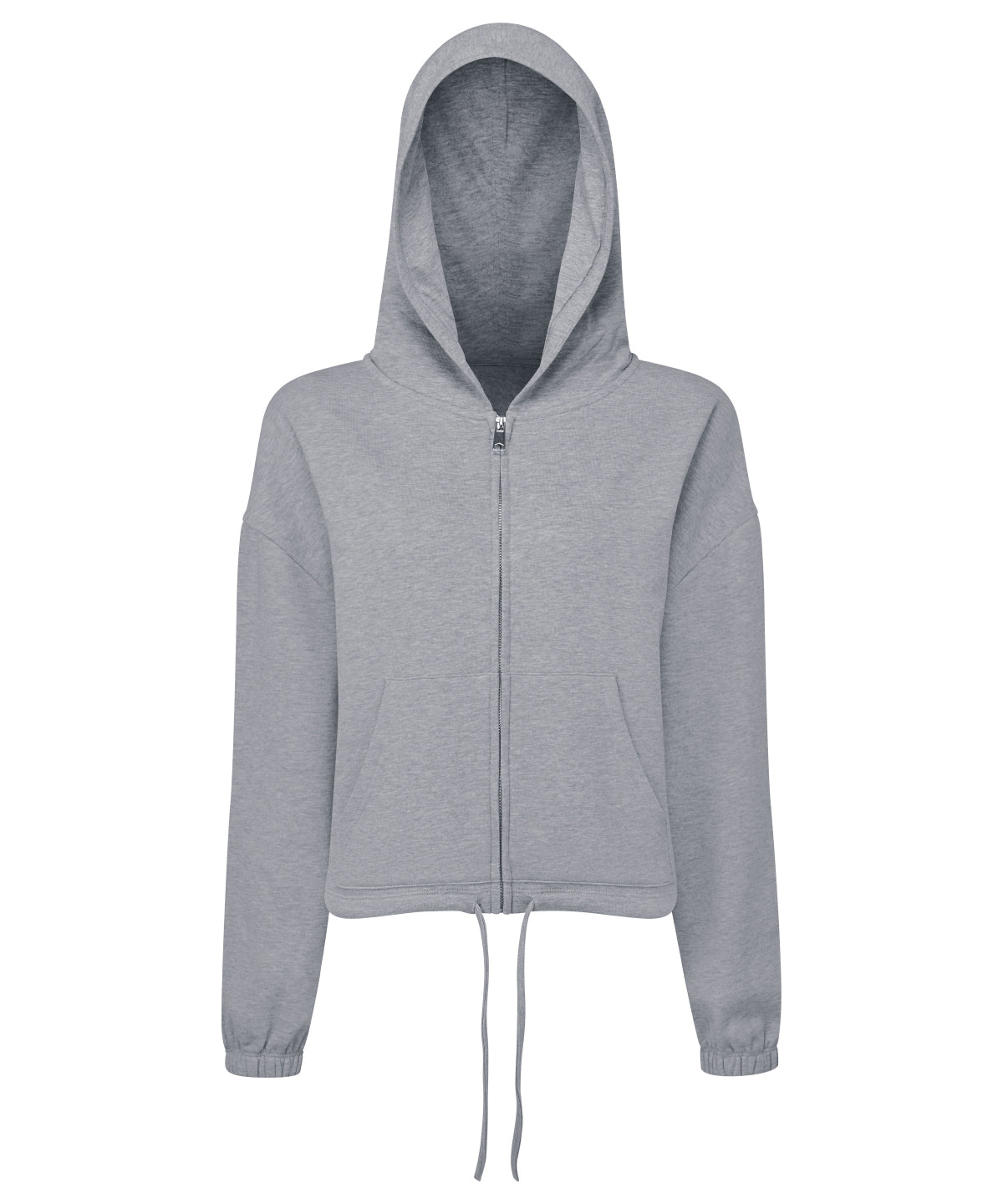 TriDri Women's TriDri recycled cropped oversize full-zip hoodie TR601 - front view