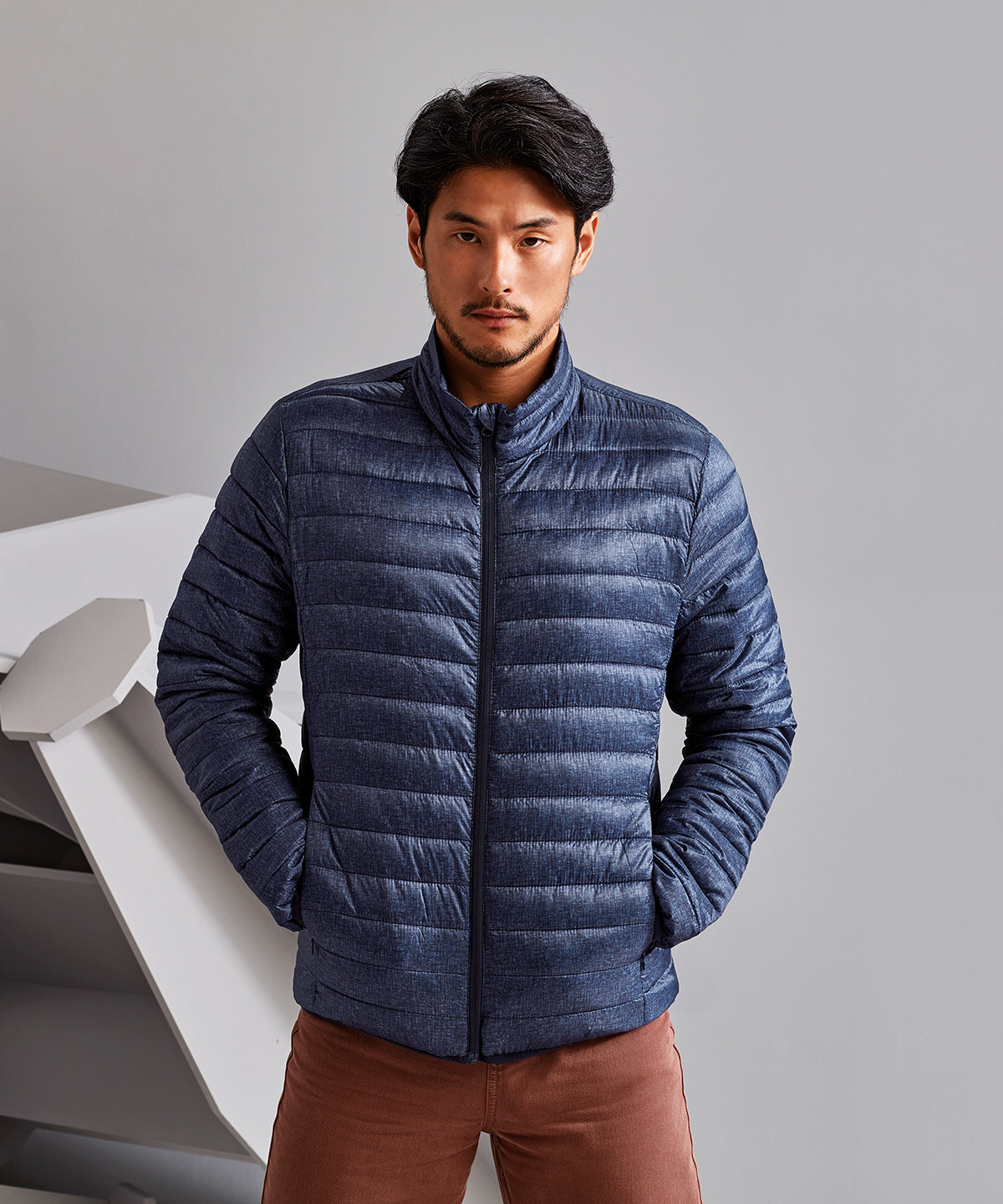 2786 - Melange padded jacket