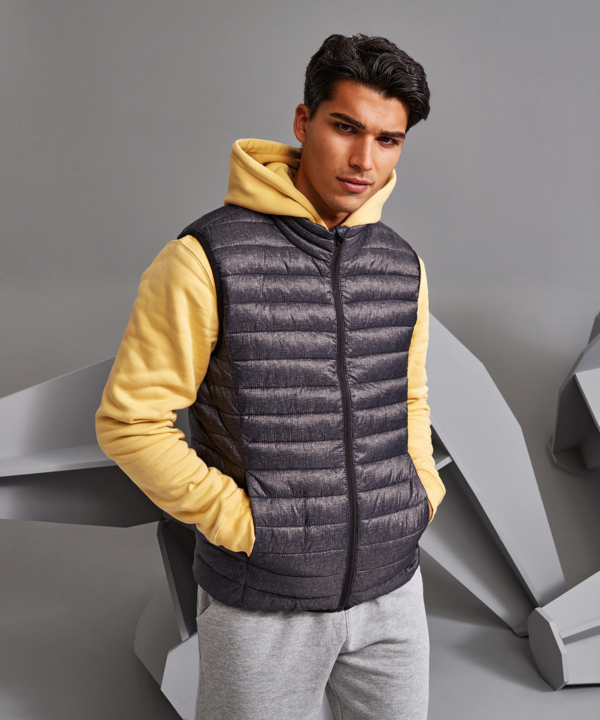 2786 - Melange padded gilet