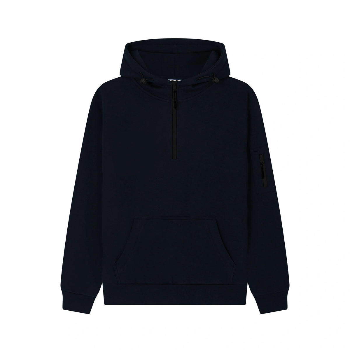 Cotton Ridge - Atlas Adults Quarter Zip Hoodie - True Navy / Black