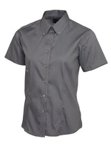 Uneek Ladies Pinpoint Oxford Half Sleeve Shirt UC704