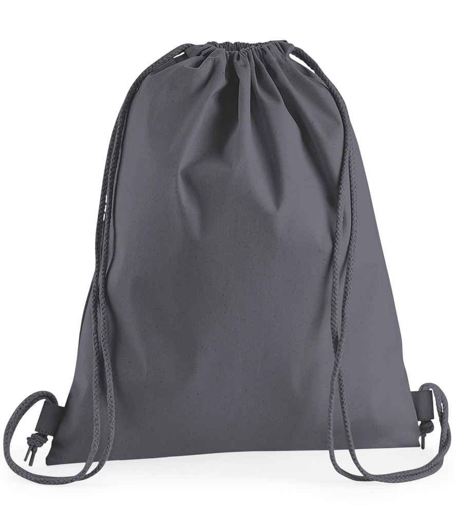 Westford Mill Premium Cotton Gymsac W210 - Graphite Grey