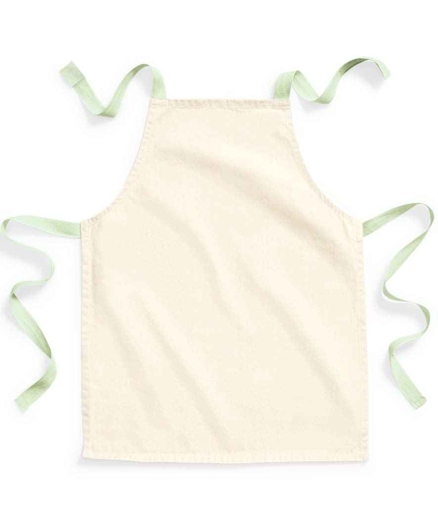 Westford Mill FairTrade Cotton Junior Apron W362 - Natural/Pistachio
